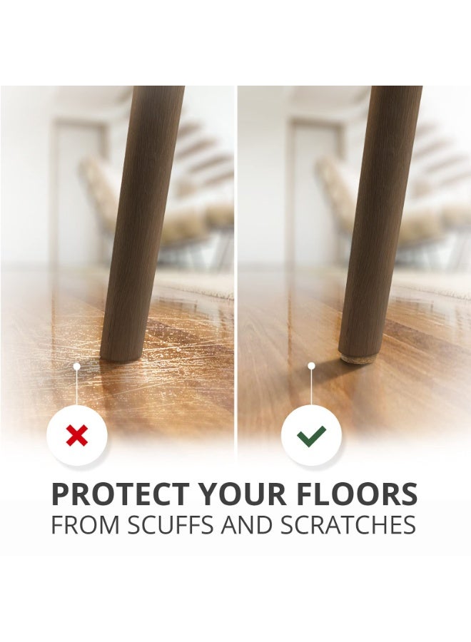 HOMESTAR 133 Pcs Felt Furniture Pads Floor Protectors, Self-Adhesive Round And Square Felt Pads For Chair Legs, Non-Slip Noise Reduction Floor Protectors, Thick Anti Scratch Felt Pads Furniture Feet Pads for Chair, Table, Wardrobe, Sofa, Brown/Beige - Image 4